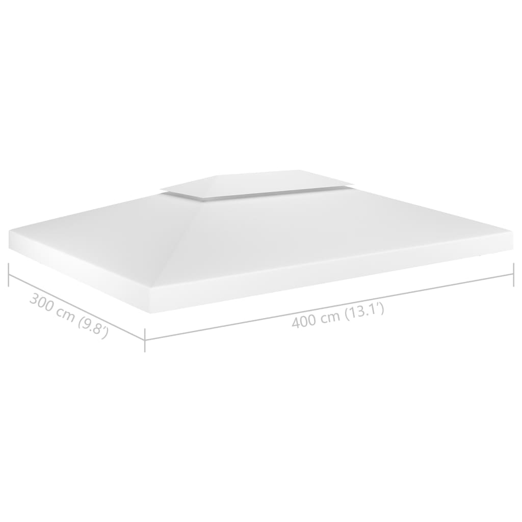 Prieeldak 2-laags 310 g/m² 4x3 m wit - AllerleiShop