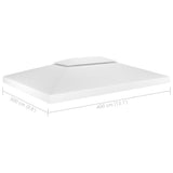 Prieeldak 2-laags 310 g/m² 4x3 m wit - AllerleiShop