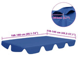 Vervangingsluifel voor schommelbank 188/168x145/110 cm blauw