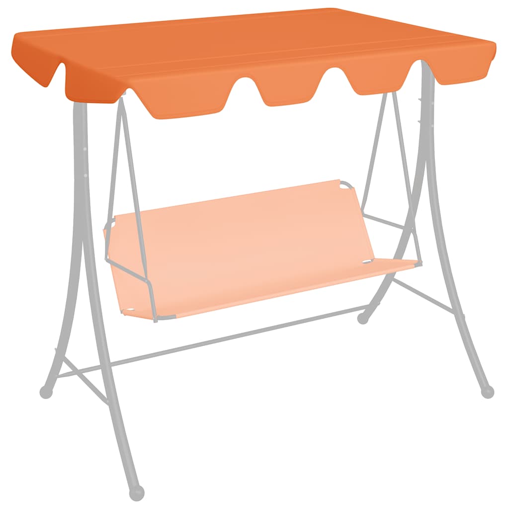 Vervangingsluifel voor schommelbank 188/168x145/110 cm oranje