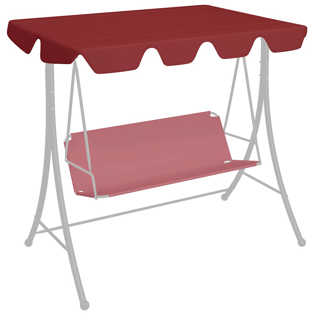 Vervangingsluifel voor schommelbank 188/168x145/110 cm wijnrood