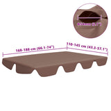 Vervangingsluifel voor schommelbank 188/168x145/110 cm bruin