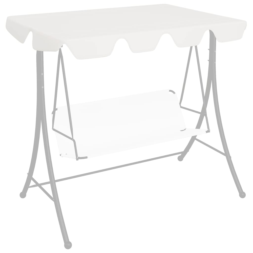 Vervangingsluifel voor schommelbank 188/168x145/110 cm wit - AllerleiShop