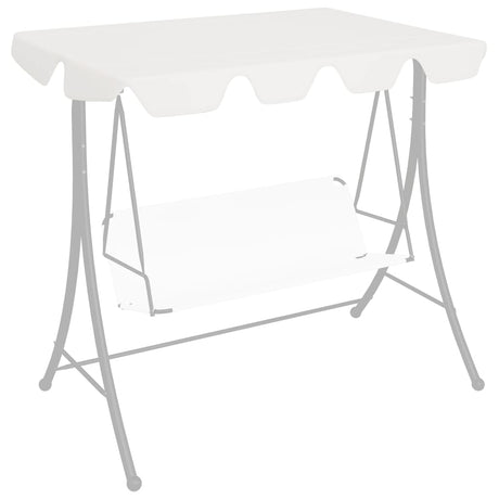 Vervangingsluifel voor schommelbank 188/168x145/110 cm wit - AllerleiShop