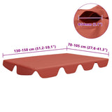 Vervangingsluifel voor schommelbank 150/130x105/70cm terracotta