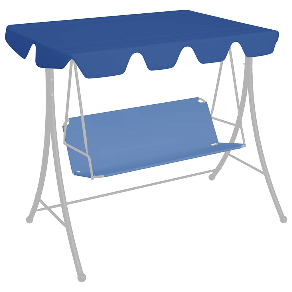 Vervangingsluifel voor schommelbank 150/130x105/70 cm blauw