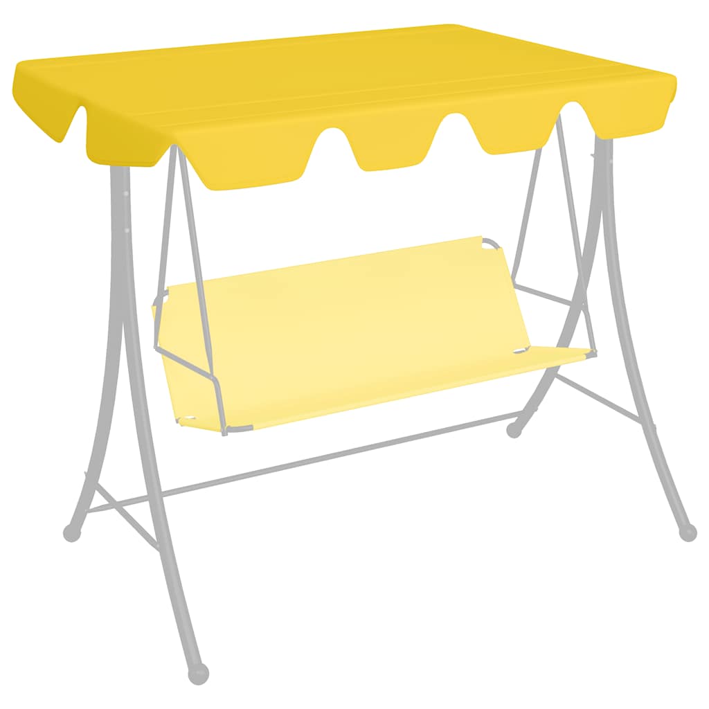 Vervangingsluifel voor schommelbank 150/130x105/70 cm geel