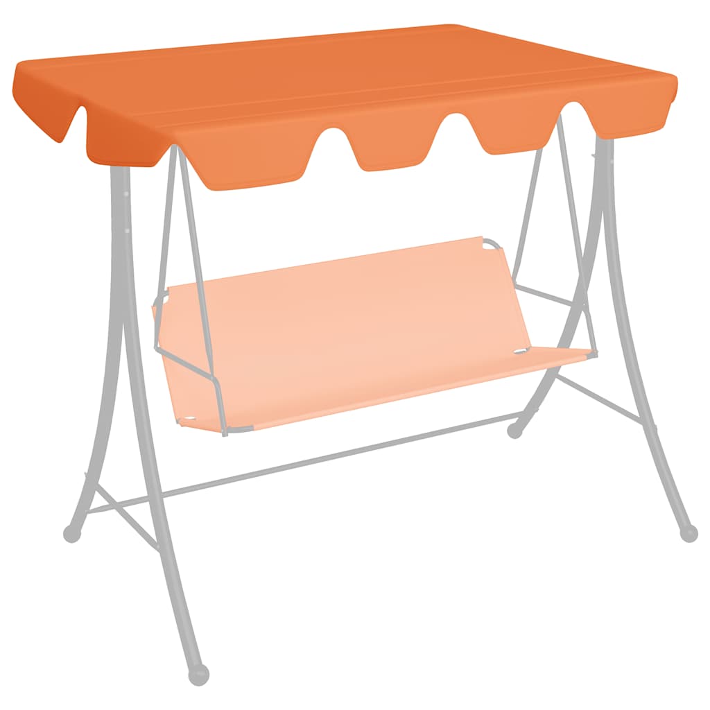 Vervangingsluifel voor schommelbank 150/130x105/70 cm oranje