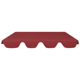 Vervangingsluifel voor schommelbank 150/130x105/70 cm wijnrood