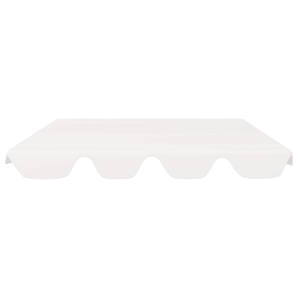 Vervangingsluifel voor schommelbank 150/130x105/70 cm wit - AllerleiShop
