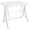Vervangingsluifel voor schommelbank 150/130x105/70 cm wit - AllerleiShop
