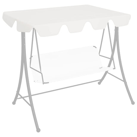 Vervangingsluifel voor schommelbank 150/130x105/70 cm wit - AllerleiShop