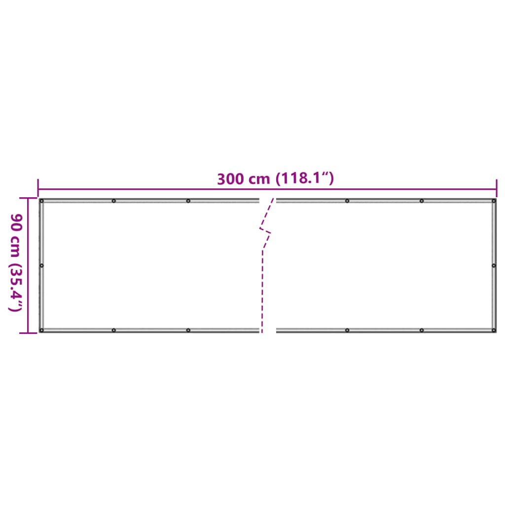 Balkonscherm 90x300 cm oxford stof antraciet