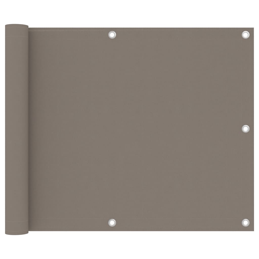 Balkonscherm 75x500 cm oxford stof taupe