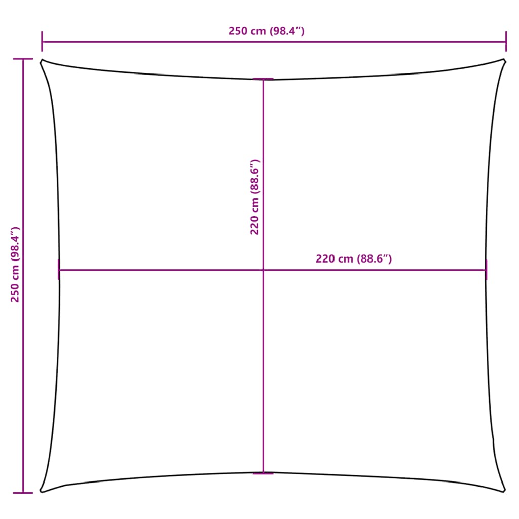 Zonnescherm vierkant 2,5x2,5 m oxford stof antracietkleurig