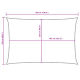 Zonnescherm rechthoekig 2,5x5 m oxford stof antracietkleurig