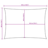 Zonnescherm rechthoekig 3x5 m oxford stof antracietkleurig