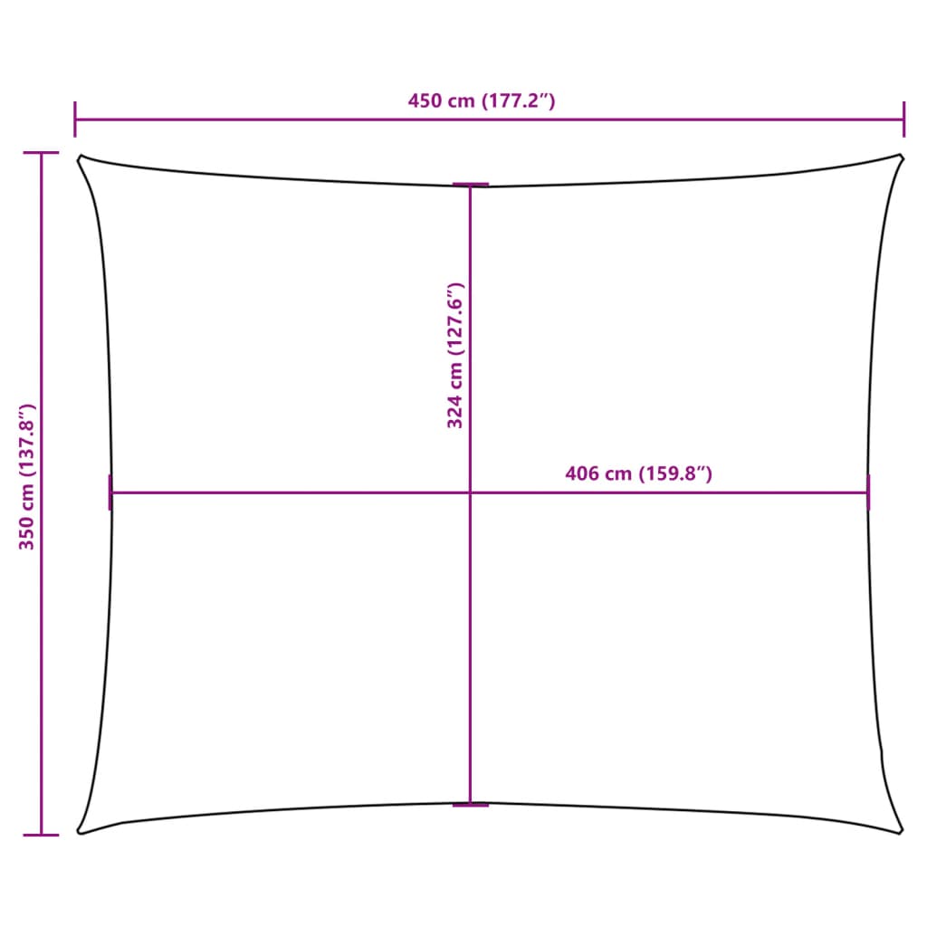 Zonnescherm rechthoekig 3,5x4,5 m oxford stof antracietkleurig