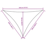 Zonnescherm driehoekig 2,5x2,5x3,5 m oxford stof