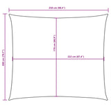 Zonnescherm rechthoekig 2x2,5 m oxford stof crèmekleurig