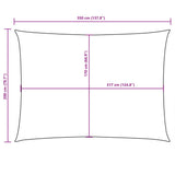 Zonnescherm rechthoekig 2x3,5 m oxford stof crèmekleurig