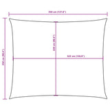 Zonnescherm rechthoekig 2,5x3,5 m oxford stof crèmekleurig