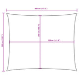 Zonnescherm rechthoekig 3x4 m oxford stof crèmekleurig