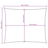 Zonnescherm rechthoekig 4x5 m oxford stof crèmekleurig