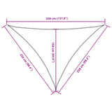 Zonnescherm driehoekig 2,5x2,5x3,5 m oxford stof crèmekleurig