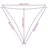 Zonnescherm driehoekig 4,5x4,5x4,5 m oxford stof crèmekleurig