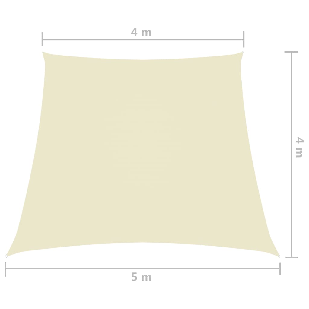 Zonnescherm trapezium 4/5x4 m oxford stof crèmekleurig