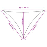 Zonnescherm driehoekig 3x4x5 m oxford stof wit