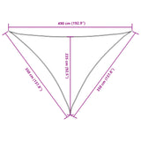 Zonnescherm driehoekig 3,5x3,5x4,9 m oxford stof wit
