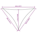 Zonnescherm driehoekig 4x5x6,4 m oxford stof wit