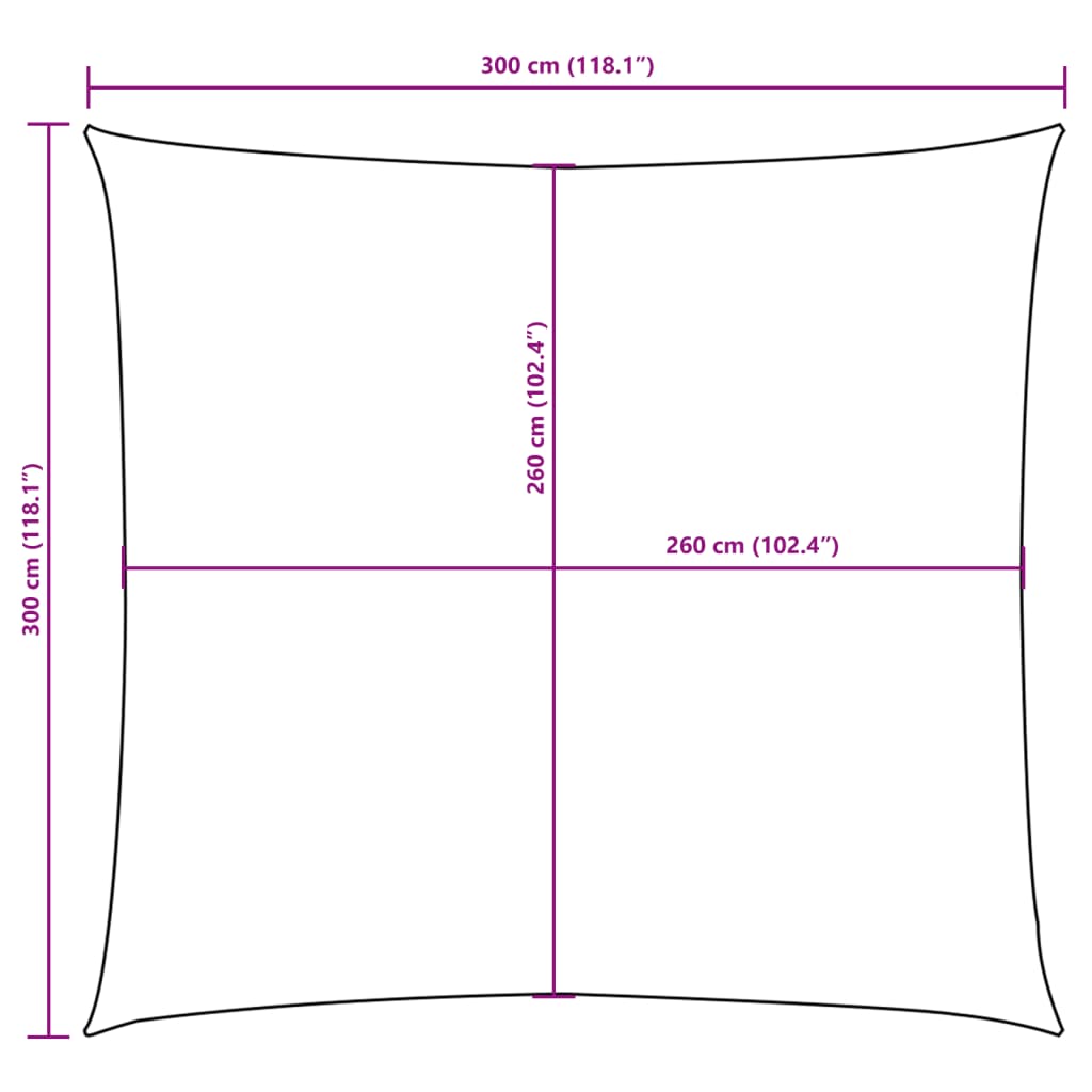 Zonnescherm vierkant 3x3 m oxford stof terracottakleurig