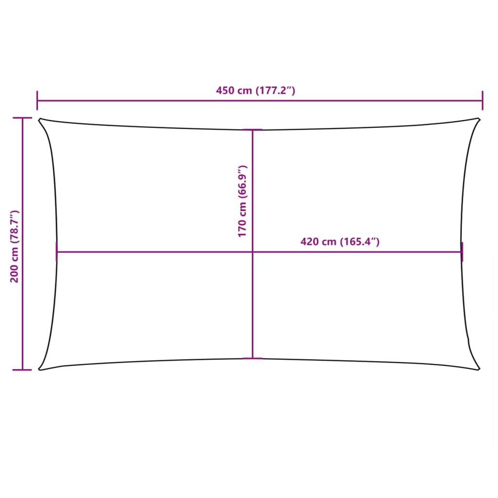 Zonnescherm rechthoekig 2x4,5 m oxford stof terracottakleurig