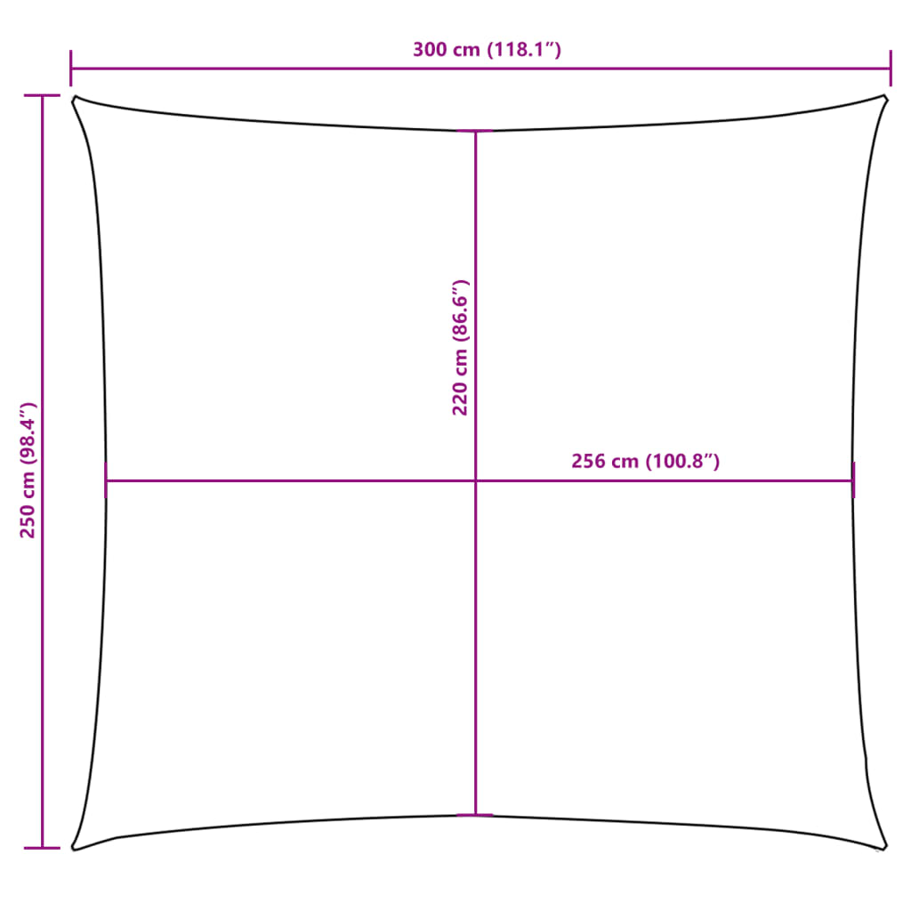 Zonnescherm rechthoekig 2,5x3 m oxford stof terracottakleurig