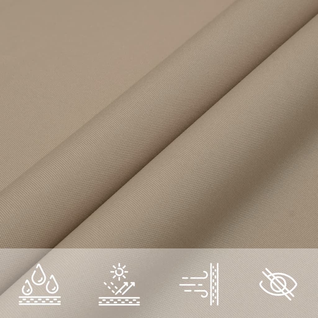 Zonnescherm vierkant 2,5x2,5 m oxford stof taupe