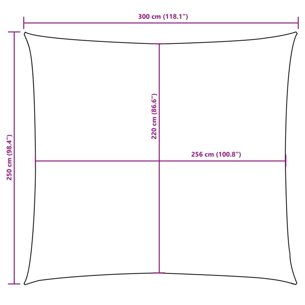 Zonnescherm rechthoekig 2,5x3 m oxford stof taupe