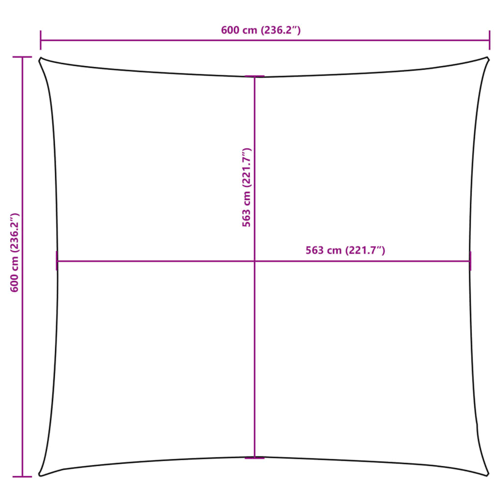 Zonnescherm vierkant 6x6 m oxford stof donkergroen