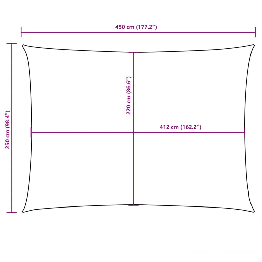 Zonnescherm rechthoekig 2,5x4,5 m oxford stof donkergroen