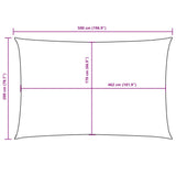 Zonnescherm rechthoekig 2x5 m oxford stof blauw