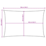 Zonnescherm rechthoekig 2,5x5 m oxford stof blauw