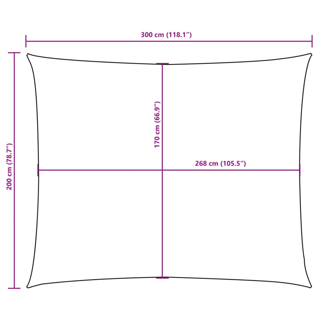 Zonnescherm rechthoekig 2x3 m oxford stof rood