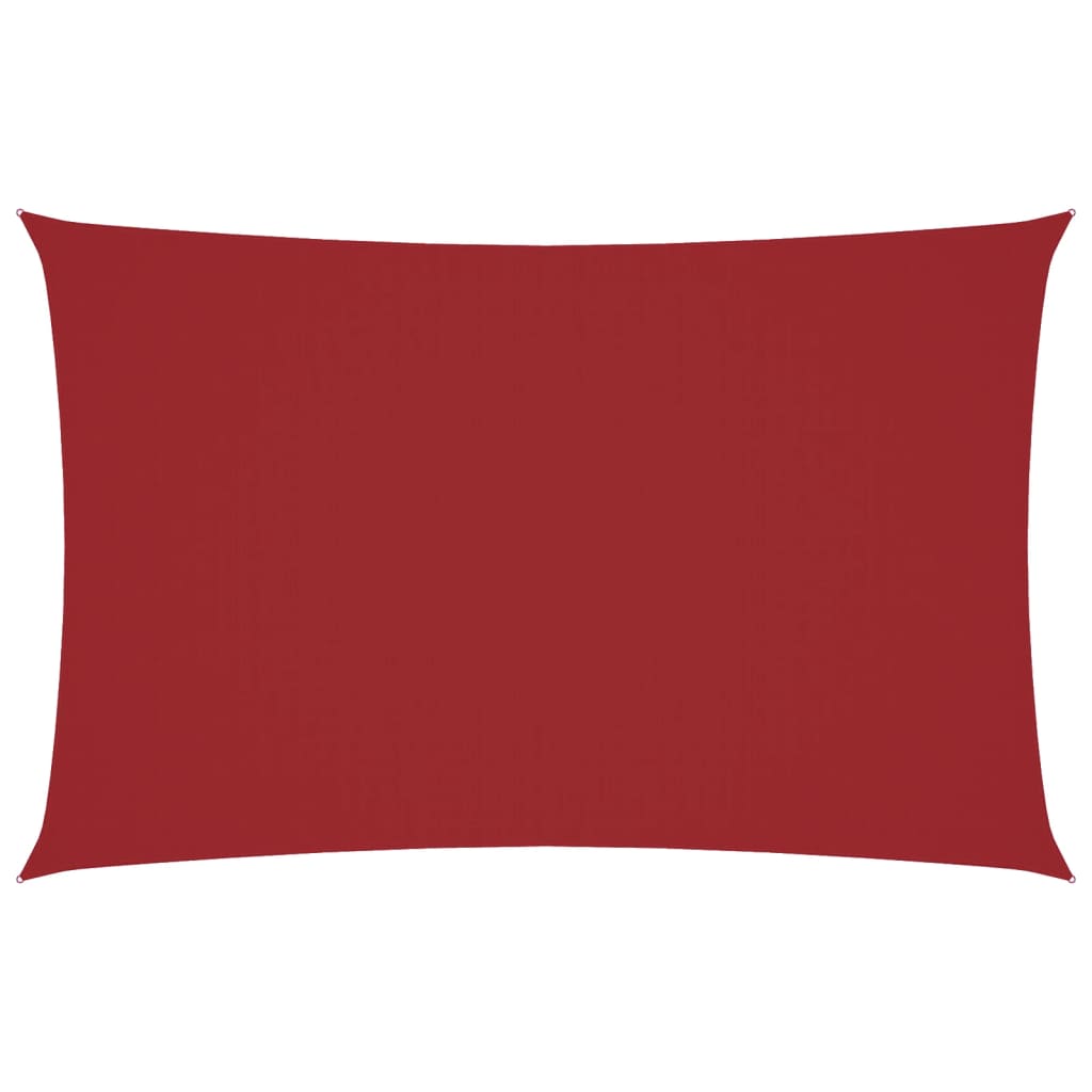 Zonnescherm rechthoekig 2,5x5 m oxford stof rood