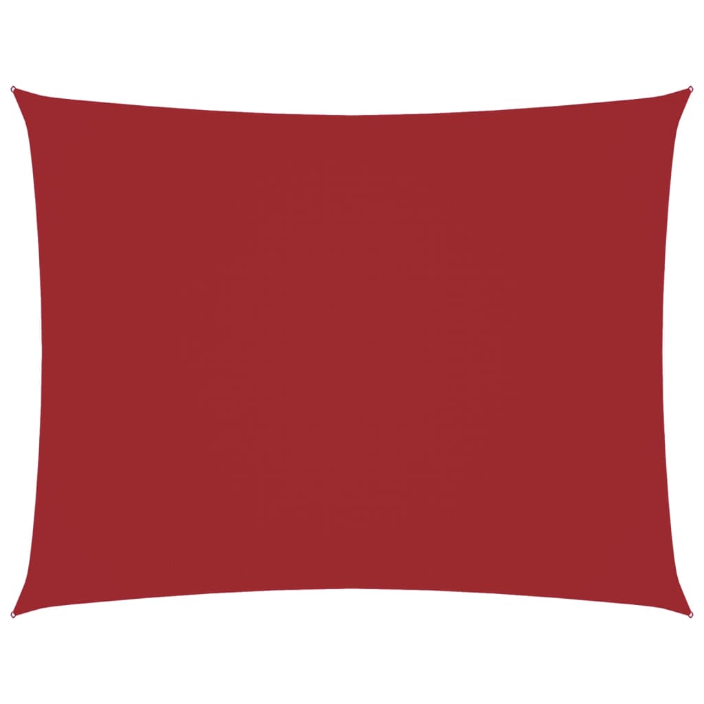 Zonnescherm rechthoekig 3,5x4,5 m oxford stof rood