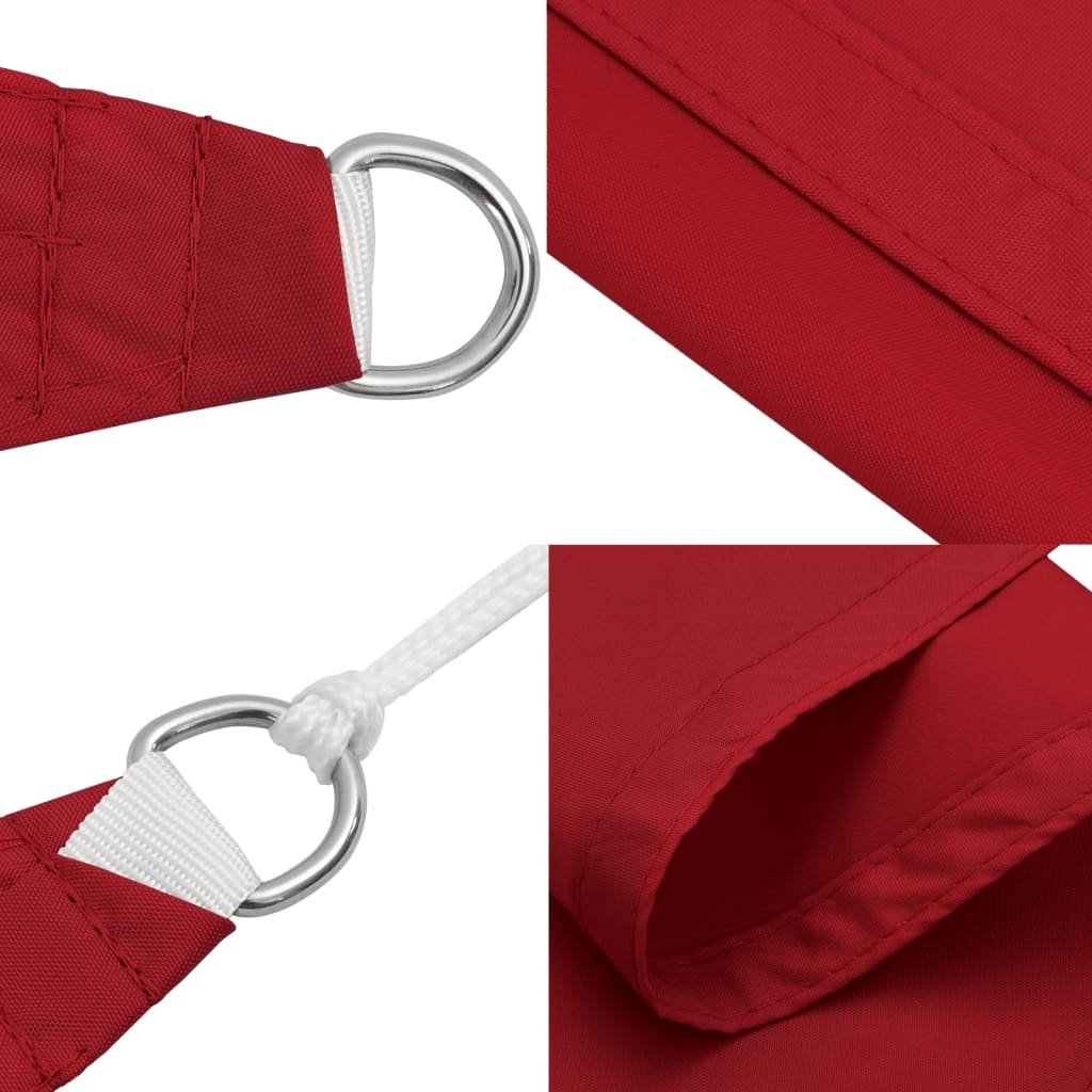 Zonnescherm rechthoekig 3,5x4,5 m oxford stof rood
