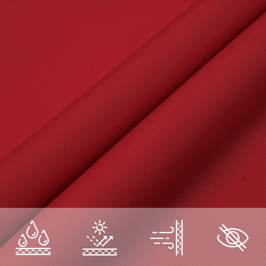 Zonnescherm rechthoekig 3,5x4,5 m oxford stof rood