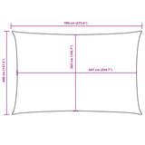 Zonnescherm rechthoekig 4x7 m oxford stof rood
