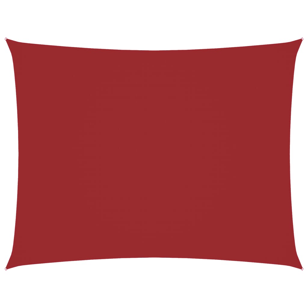 Zonnescherm rechthoekig 5x6 m oxford stof rood